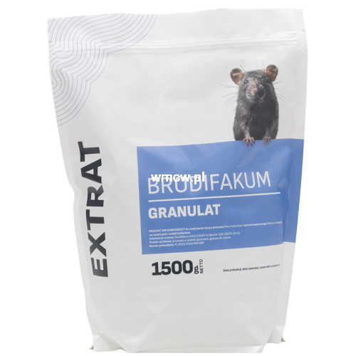 Trutka na myszy i szczury, granulat, 1,5kg,brodifakum, Extrat